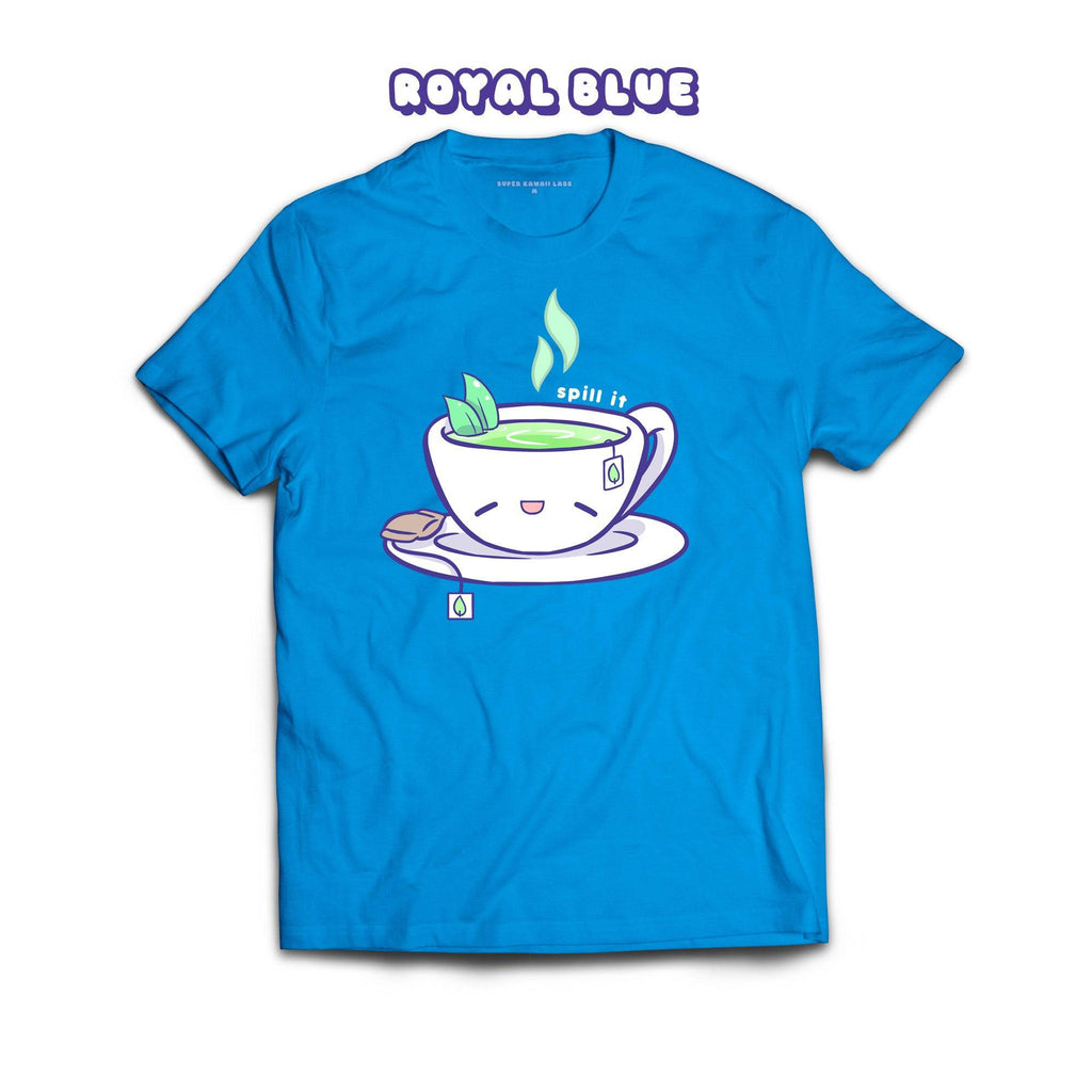 Tea T-shirt, Royal Blue 100% Ringspun Cotton T-shirt