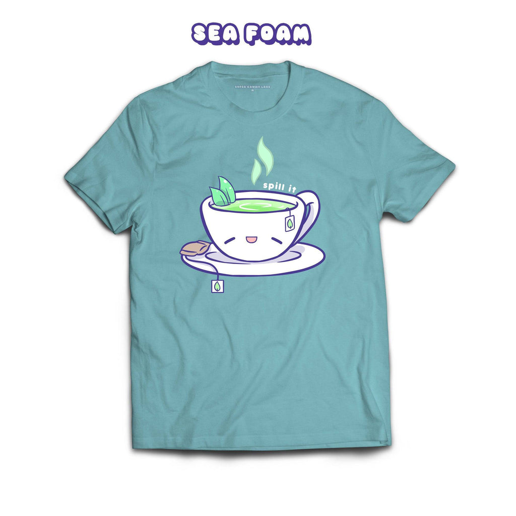 Tea T-shirt, Sea Foam 100% Ringspun Cotton T-shirt
