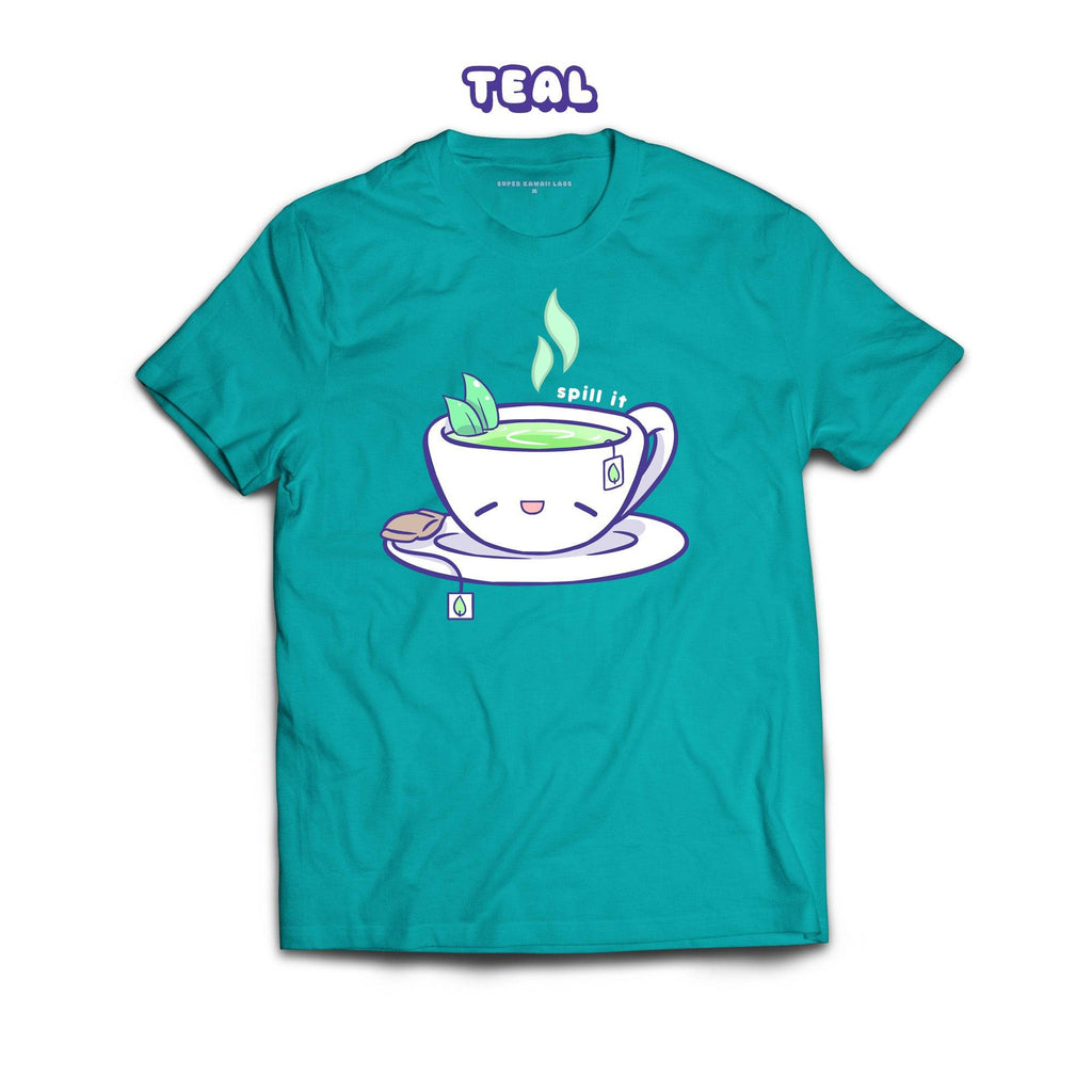 Tea T-shirt, Teal 100% Ringspun Cotton T-shirt