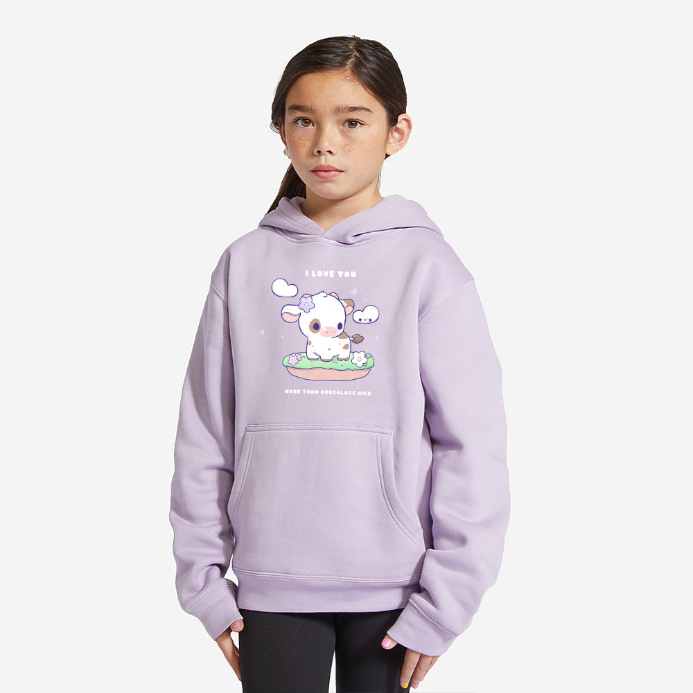 Lilac cow2 Youth Premium Hoodie