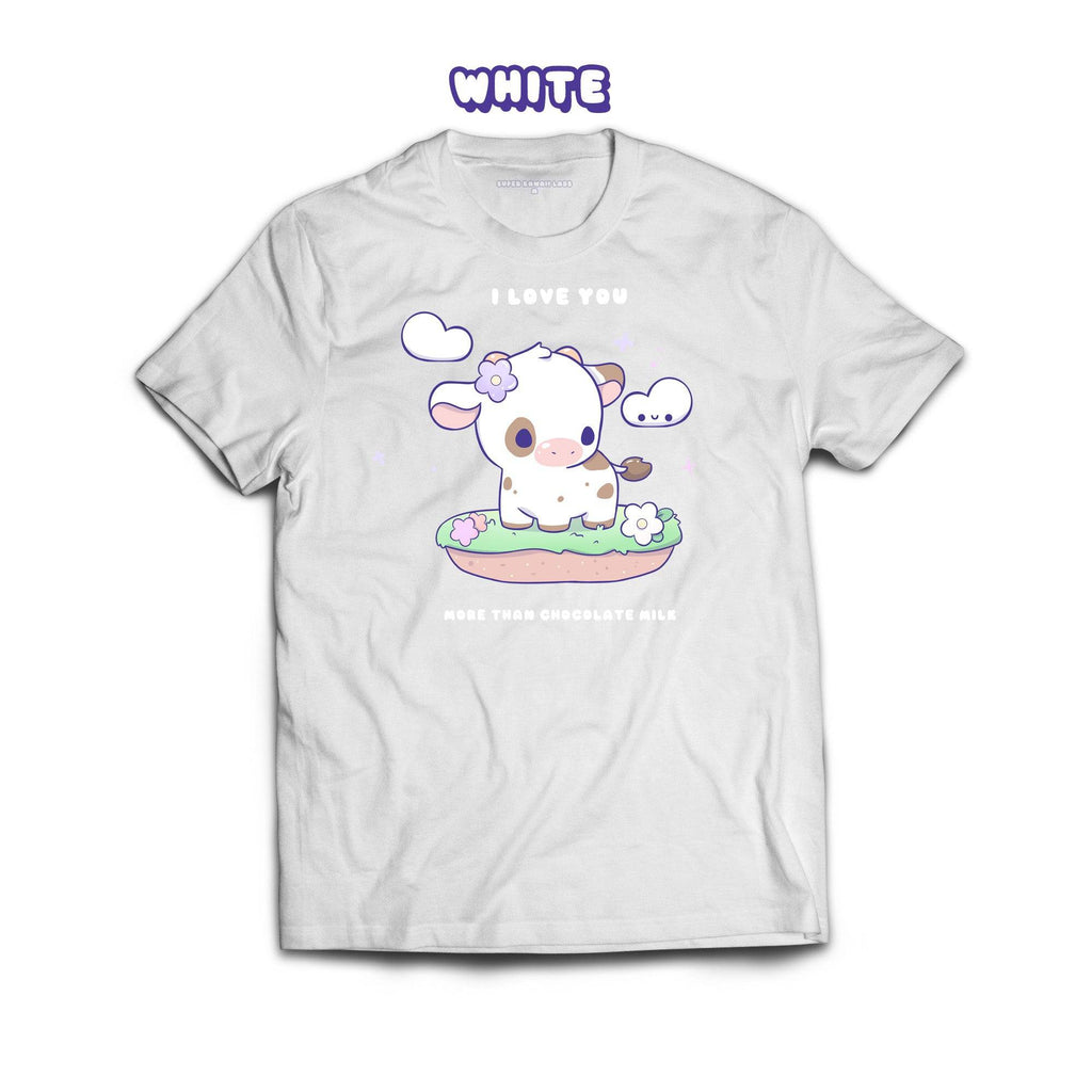 Chocolate Cow T-shirt, White 100% Ringspun Cotton T-shirt